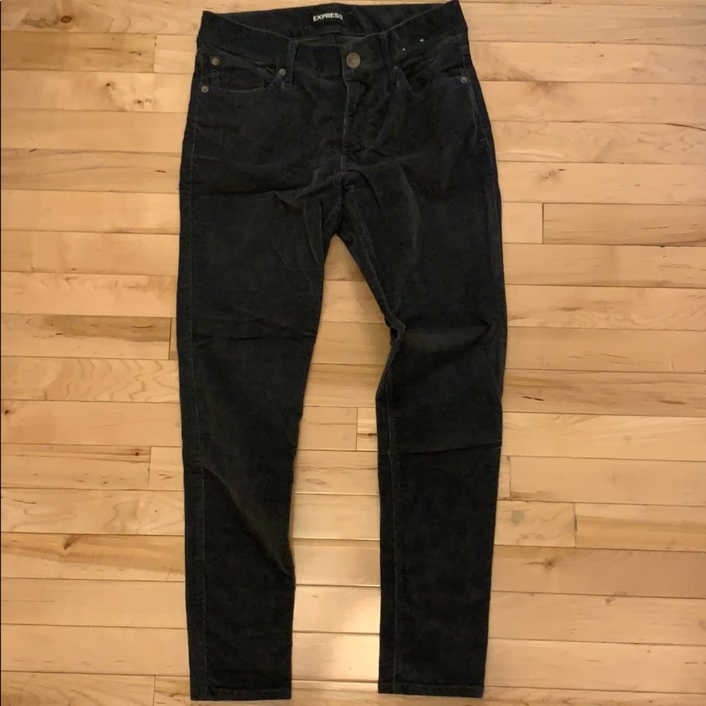 Express Gray Legging Jeans Corduroy skinny